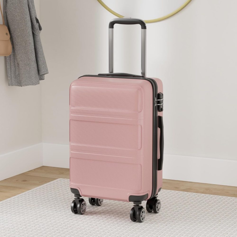 Kono Fashion Hand Luggage Lightweight ABS Hard Shell Trolley Travel Suitcase - Image 34