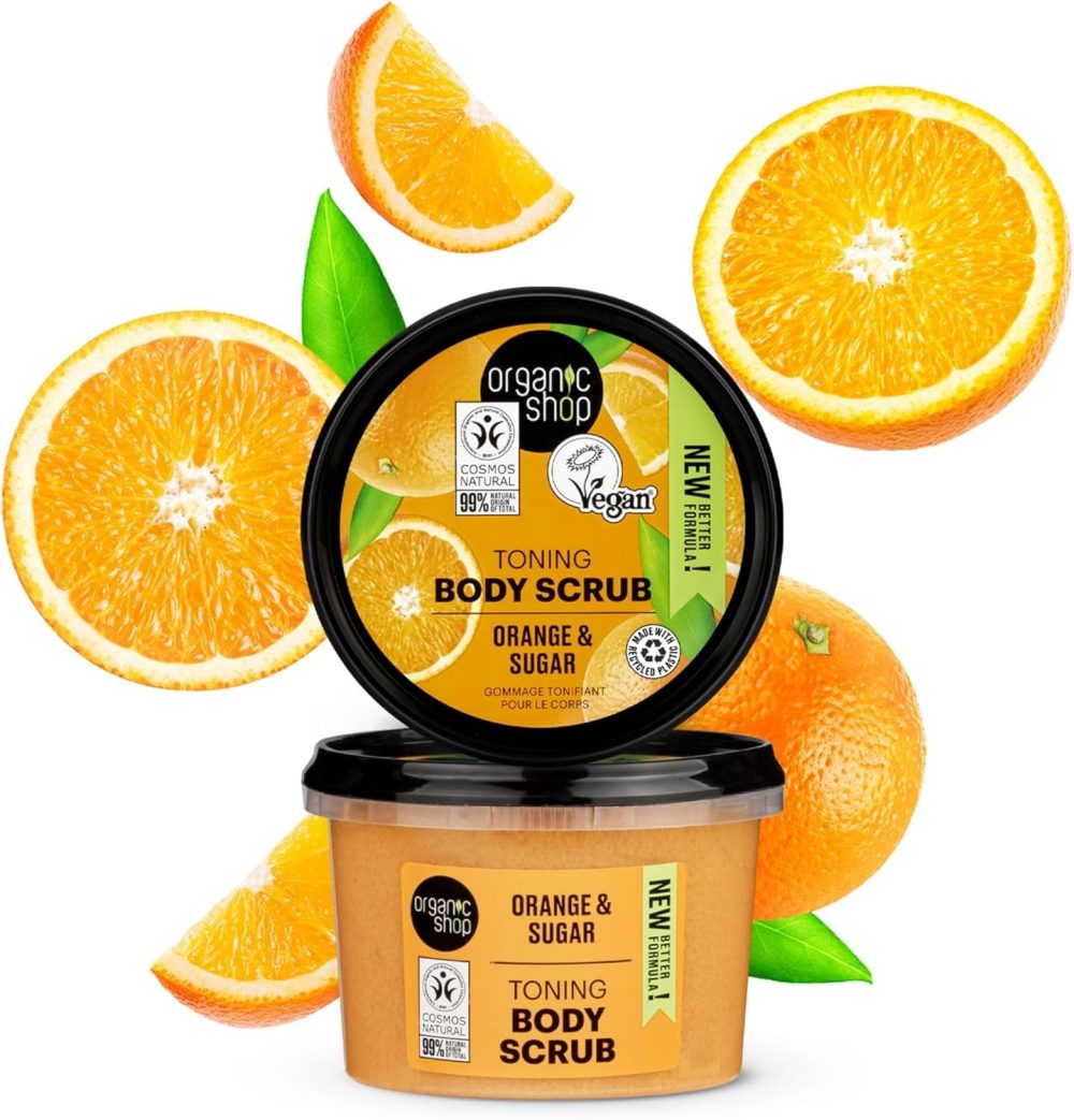 Organic Shop 250ml Body Scrub Skin Beauty Softening Cherry & Lime - Image 64