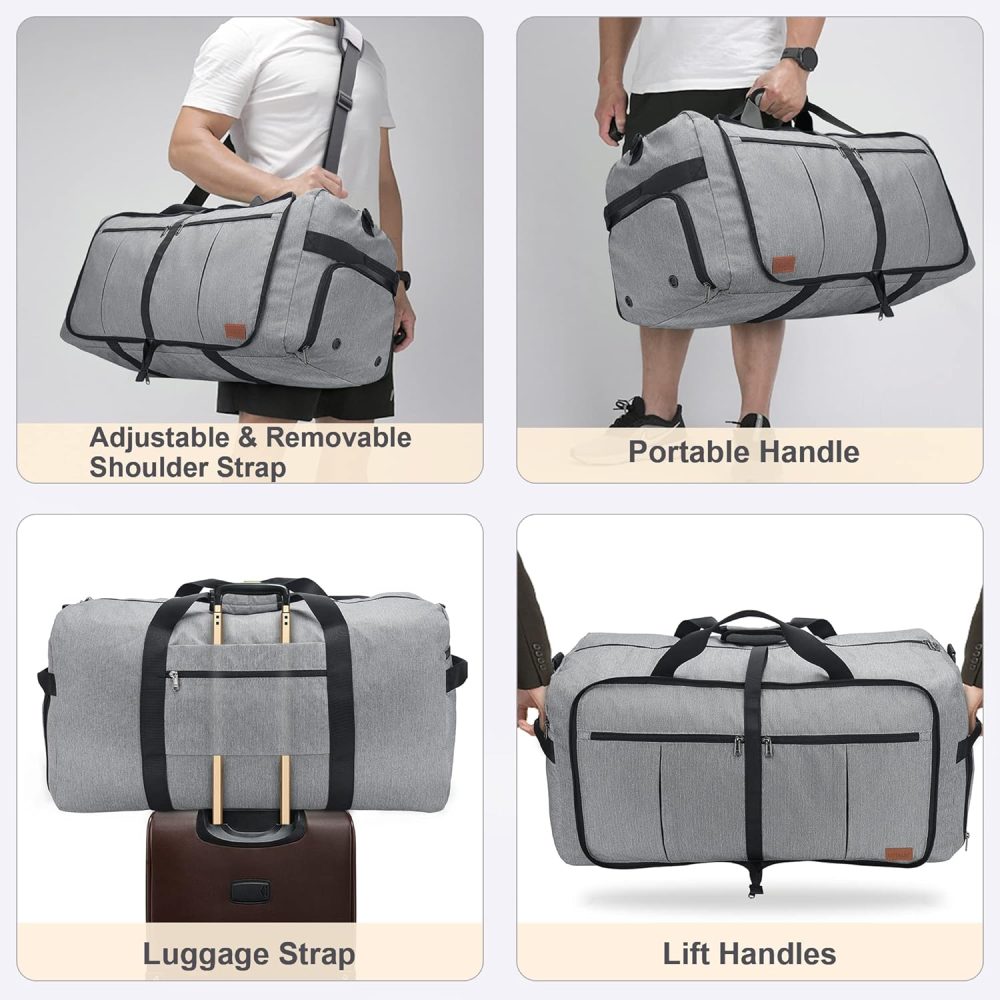 Urtala Travel Duffel Bag for Men & Women, 120L Holdall Bag Foldable Weekend Overnight Bag with Shoe Compartment & Shoulder Strap, Lightweight Waterproof - Image 12