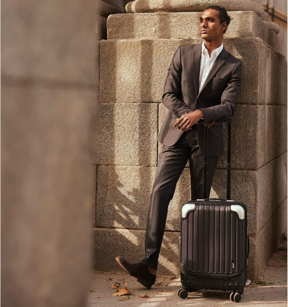 LEVEL8 Carry-on Suitcase 20-Inch with Laptop Compartment, Expandable Hand Luggage Case, ABS+PC Hardshell Spinner Trolley Lightweight 4 Wheels Cabin Size with TSA, Grey - Image 55
