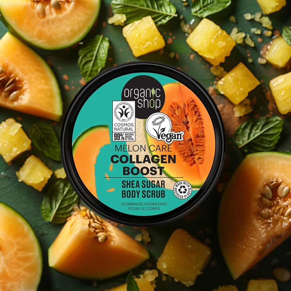 Organic Shop 250ml Body Scrub Skin Beauty Softening Cherry & Lime - Image 157