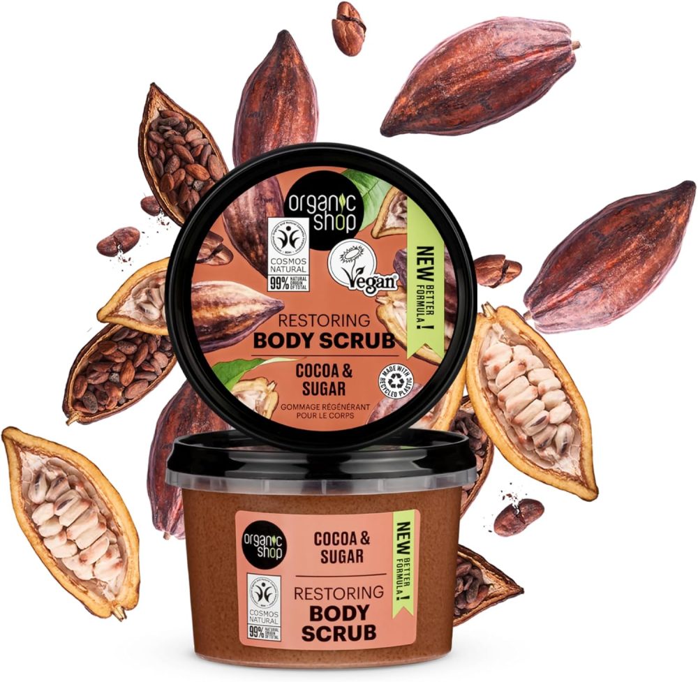 Organic Shop 250ml Body Scrub Skin Beauty Softening Cherry & Lime - Image 58