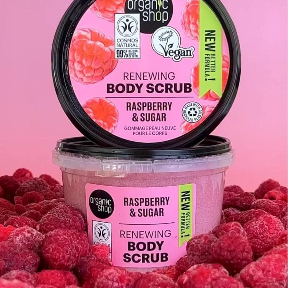 Organic Shop 250ml Body Scrub Skin Beauty Softening Cherry & Lime - Image 177