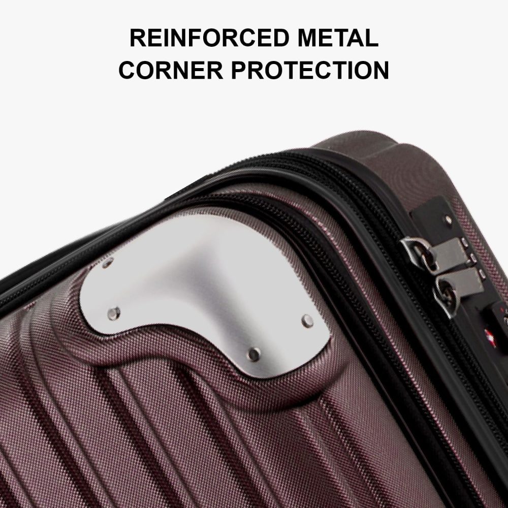 LEVEL8 Carry-on Suitcase 20-Inch with Laptop Compartment, Expandable Hand Luggage Case, ABS+PC Hardshell Spinner Trolley Lightweight 4 Wheels Cabin Size with TSA, Grey - Image 64