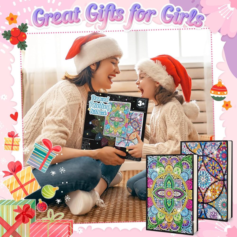 Gifts for 6 7 8 9 10 Year Old Girls: Arts and Crafts for Kids Age 8 10 12 Birthday Presents, Girls Craft Kits Diamond Art Painting Notebook, Creative Craft Toys Stationery Sets for Girl Age 5-12 - Image 6