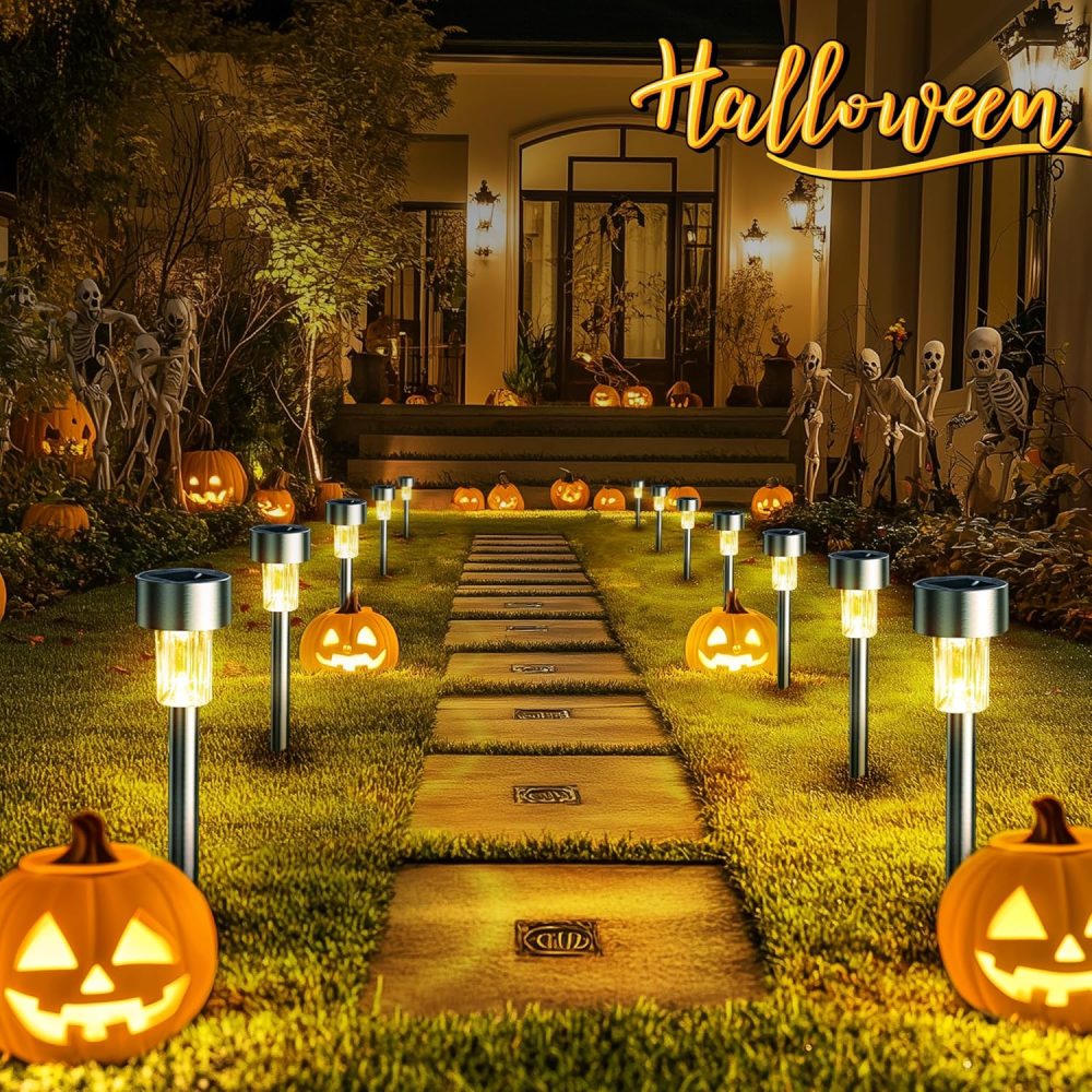 GIGALUMI Solar Lights Outdoor Garden Waterproof,12 Pack,Stainless Steel LED Solar Garden Lights for Patio, Lawn, Yard and Landscape Decor, Cold White - Image 38