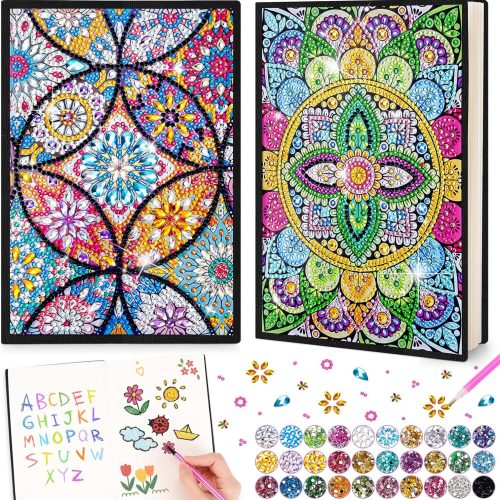 Gifts for 6 7 8 9 10 Year Old Girls: Arts and Crafts for Kids Age 8 10 12 Birthday Presents, Girls Craft Kits Diamond Art Painting Notebook, Creative Craft Toys Stationery Sets for Girl Age 5-12
