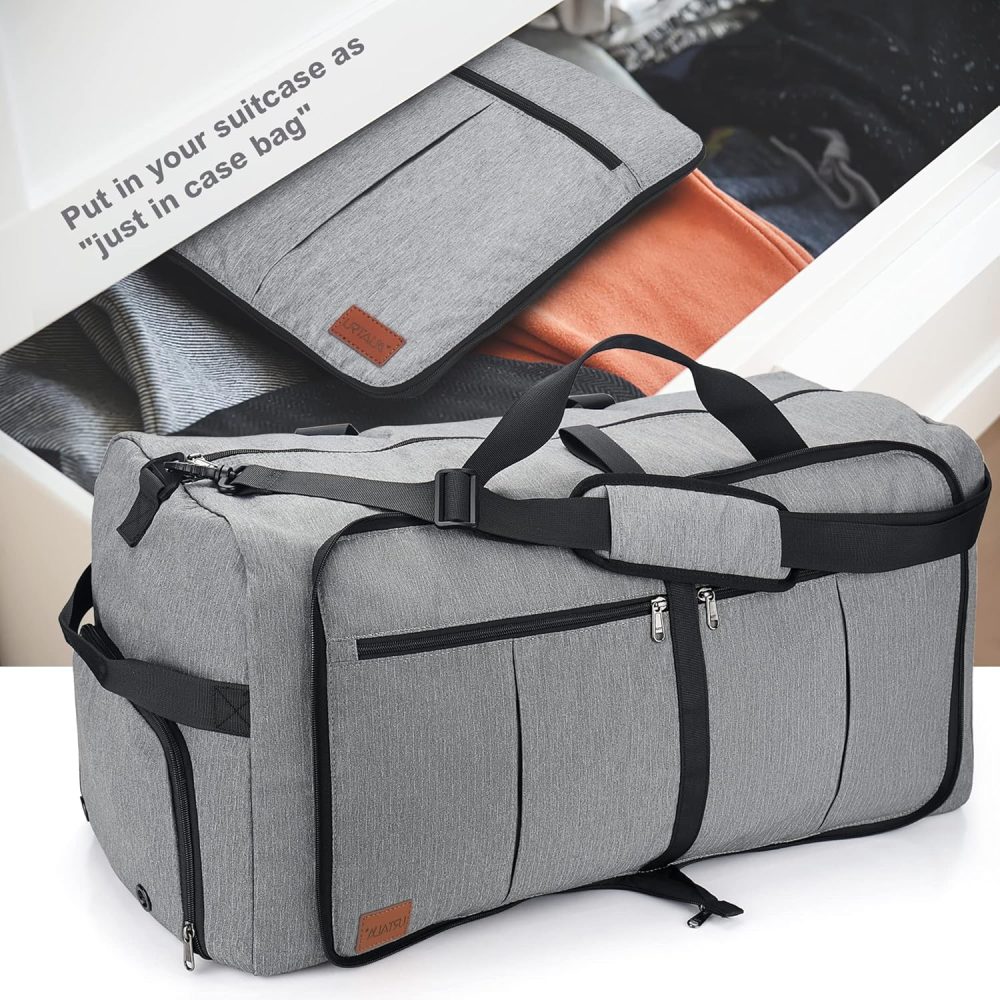 Urtala Travel Duffel Bag for Men & Women, 120L Holdall Bag Foldable Weekend Overnight Bag with Shoe Compartment & Shoulder Strap, Lightweight Waterproof - Image 15