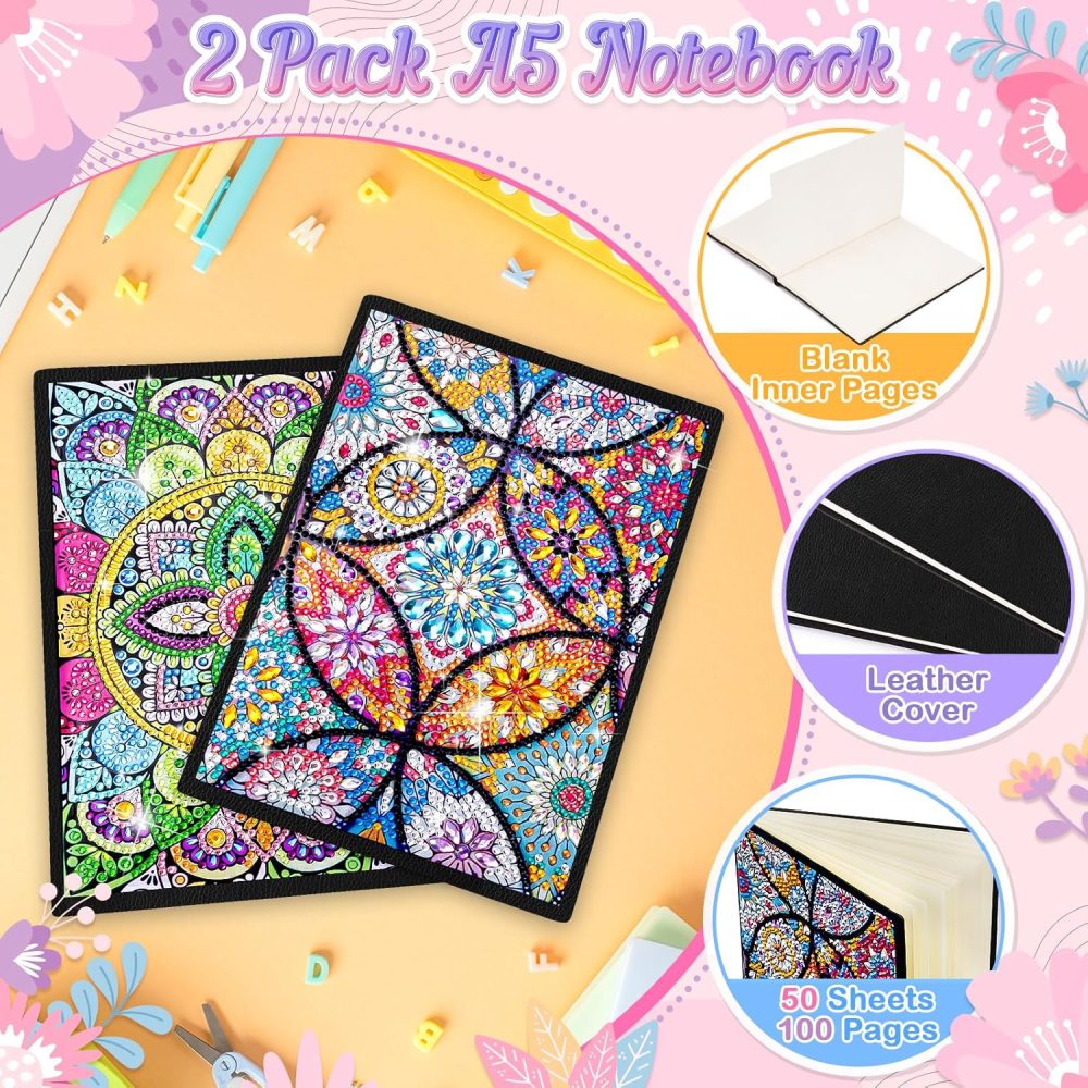 Gifts for 6 7 8 9 10 Year Old Girls: Arts and Crafts for Kids Age 8 10 12 Birthday Presents, Girls Craft Kits Diamond Art Painting Notebook, Creative Craft Toys Stationery Sets for Girl Age 5-12 - Image 4