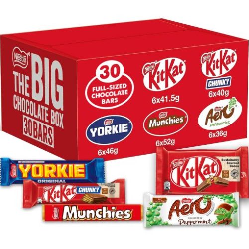 【First Order Discount】Nestlé 30x Chocolate Bars The Big Variety Box (1.3Kg)