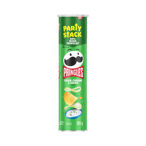 【2025 Flash Sales+ Free Shipping】Pringles 203 Grams Mega Can Sour Cream & Onion Flavour Potato Chips