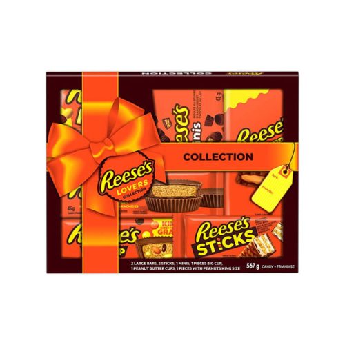 【2025 Flash Sales+ Free Shipping】REESE'S 567g Lovers Chocolate Peanut Butter Assorted Candy Gift Box -  8 Assorted Bars