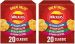 【First Order Discount】Walkers Classic Variety Multipack Crisps Box 20x25g (Pack of 4)