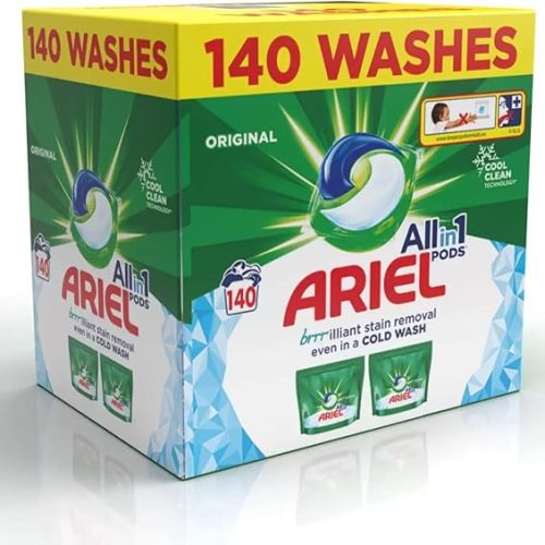 Ariel Platinum Washing Pods 140 Washes 2320G +Extra Stain Removal On top