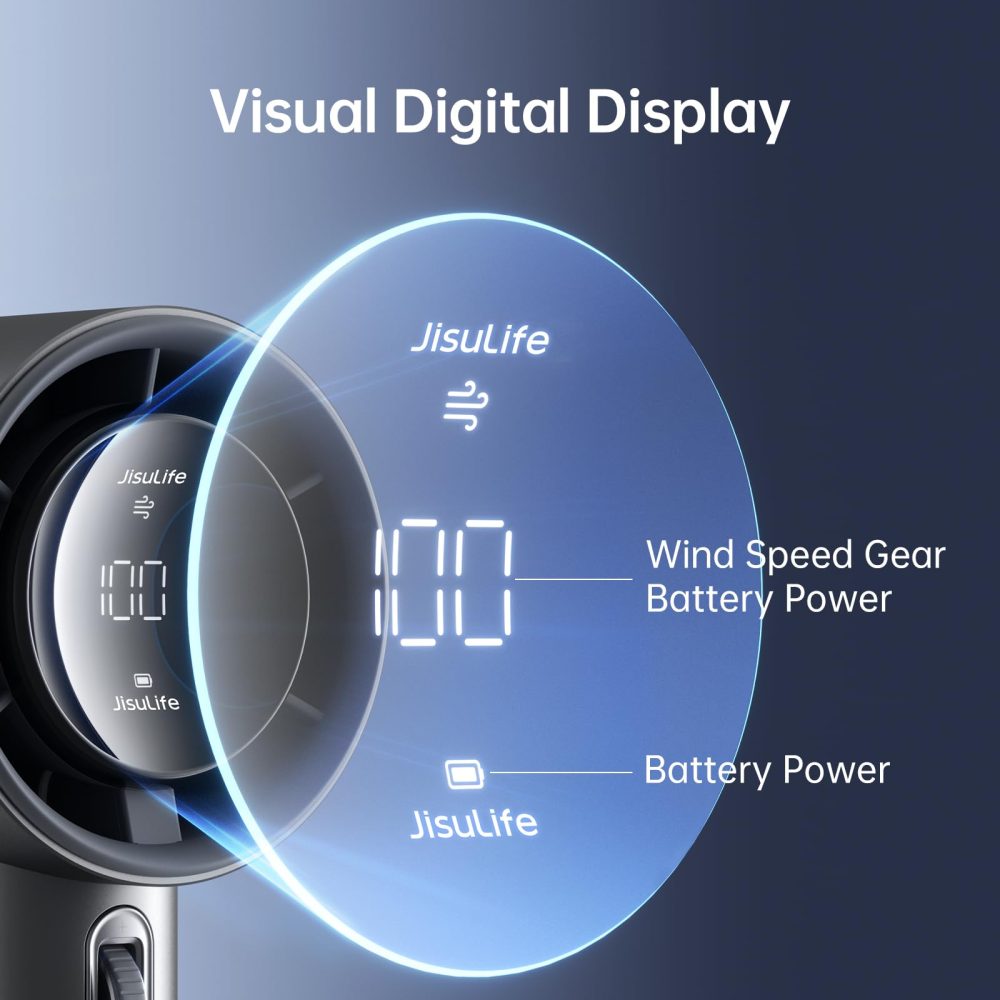 Portable Handheld Fan,Speed(1-100) Adjustable Turbo Mini and 3600mAh Battery Rechargeable Personal Fan - Image 3