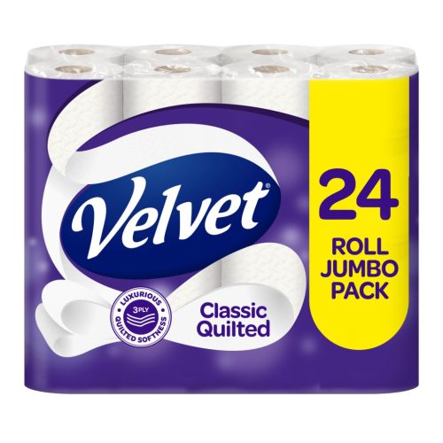 【New Users Only】Velvet Classic Quilted Toilet Tissue 24 Rolls