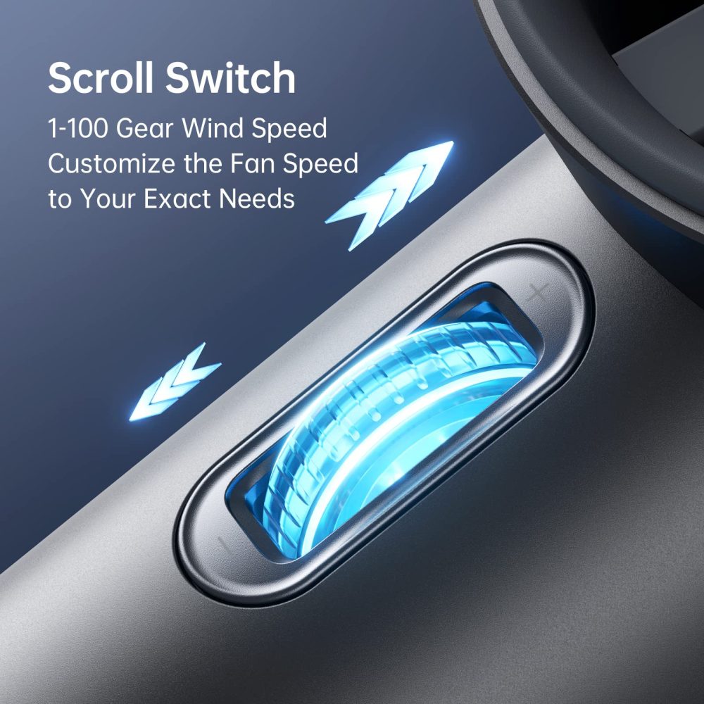 Portable Handheld Fan,Speed(1-100) Adjustable Turbo Mini and 3600mAh Battery Rechargeable Personal Fan - Image 6