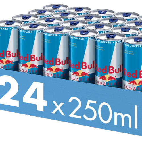 Clearance Sale – Red Bull Energy Drink Sugarfree – 250 ml (Pack of 24)