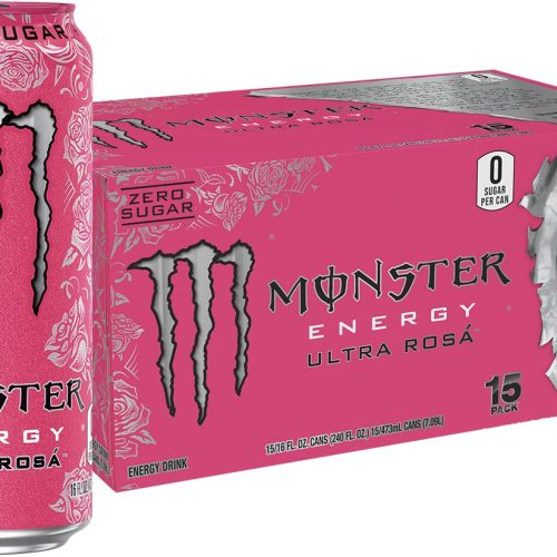 Clearance Sale – Monster Energy Ultra Rosa, Sugar Free Energy Drink, 16 Ounce (Pack of 15)