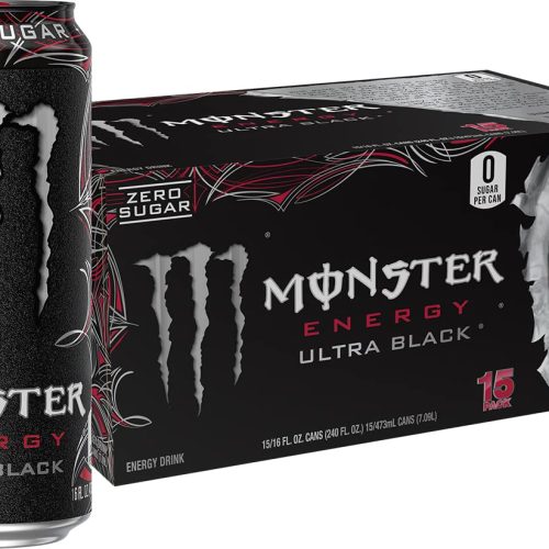 Clearance Sale - Monster Energy Ultra Black, Sugar Free Energy Drink, 16 Ounce (Pack of 15)