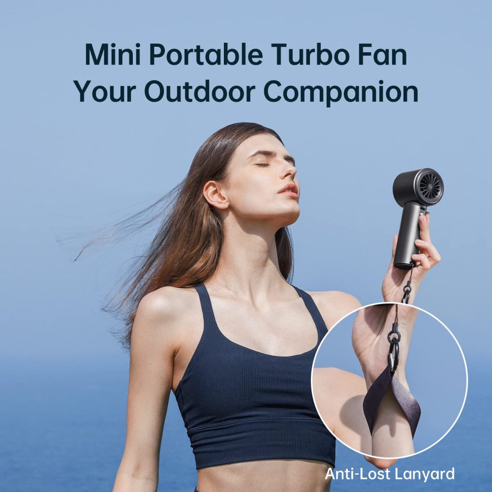 Portable Handheld Fan,Speed(1-100) Adjustable Turbo Mini and 3600mAh Battery Rechargeable Personal Fan - Image 7