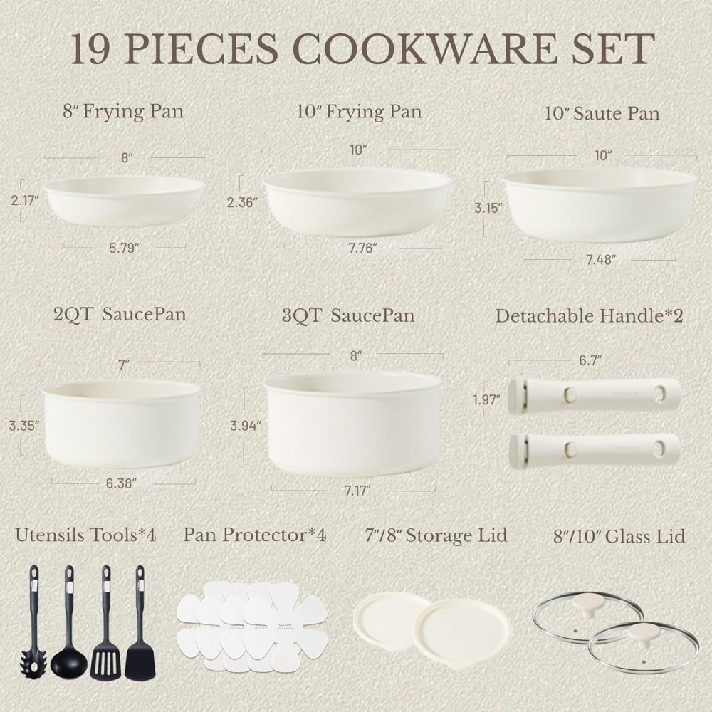 19pcs Pots and Pans Set Non Stick, Cookware Sets, Kitchen Set - Image 2