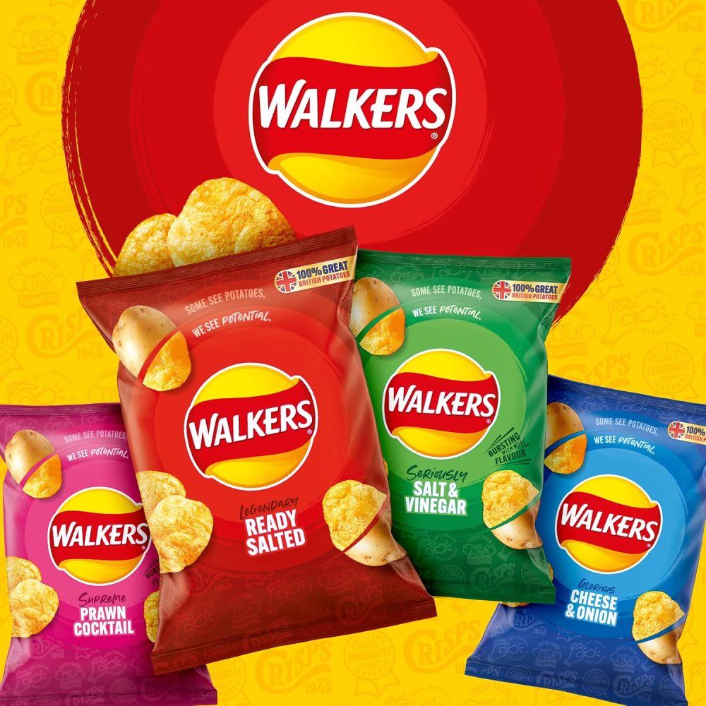 【First Order Discount】Walkers Classic Variety Multipack Crisps Box 20x25g (Pack of 4) - Image 6