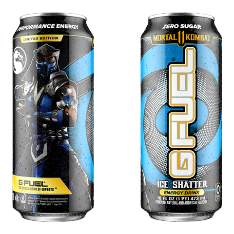G FUEL   Mortal Kombat Ice Shatter (Blueberry Lemon Flavour) Zero Sugar Energy Drink   16fl.oz (473ml) BB 13/06/24   tastydaily