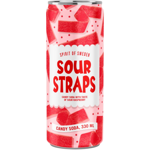 Sour Straps Candy Flavoured Soda (Swedish)   11.2fl.oz (330ml)   tastydaily