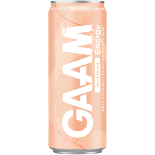 GAAM Energy White Peach (Swedish)   11.2fl.oz (330ml)   tastydaily