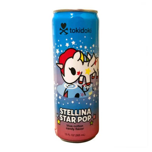 Tokidoki Stellina Star Pop Blue Cotton Candy Soda   12fl.oz (355ml)   tastydaily